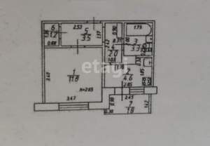 1-к квартира, вторичка, 26м2, 6/9 этаж
