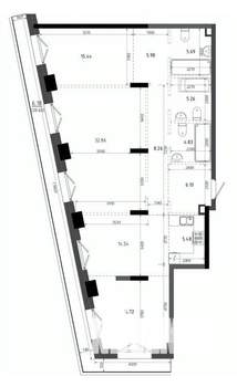 3-к квартира, вторичка, 126м2, 3/19 этаж