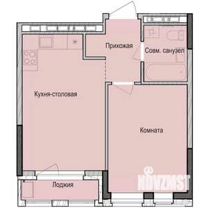 1-к квартира, строящийся дом, 40м2, 5/23 этаж