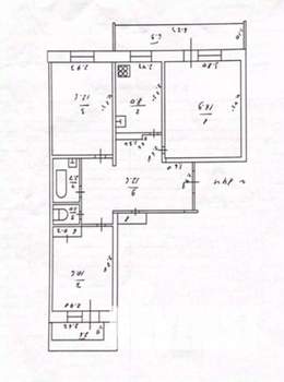 3-к квартира, вторичка, 68м2, 9/9 этаж
