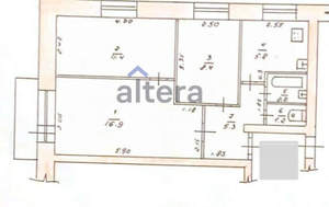 3-к квартира, вторичка, 51м2, 5/5 этаж
