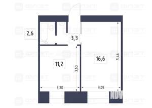 2-к квартира, вторичка, 34м2, 5/9 этаж