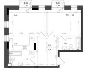 2-к квартира, вторичка, 70м2, 3/6 этаж