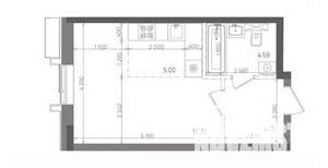 Студия квартира, вторичка, 30м2, 17/22 этаж