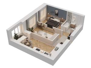 2-к квартира, строящийся дом, 51м2, 3/10 этаж