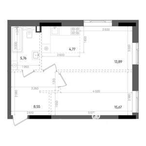 2-к квартира, вторичка, 49м2, 14/14 этаж