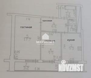 2-к квартира, вторичка, 53м2, 2/17 этаж