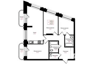 3-к квартира, вторичка, 79м2, 7/25 этаж
