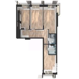 3-к квартира, вторичка, 86м2, 6/25 этаж