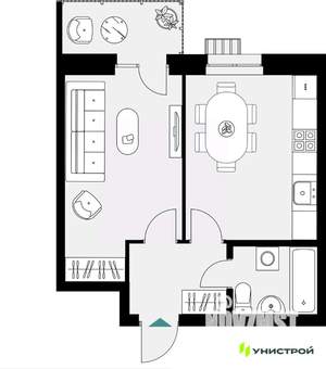 1-к квартира, вторичка, 38м2, 10/18 этаж