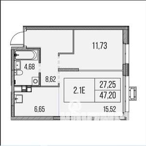 2-к квартира, вторичка, 47м2, 4/19 этаж