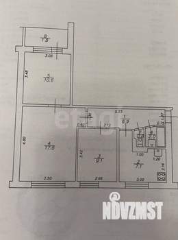 3-к квартира, вторичка, 54м2, 3/9 этаж