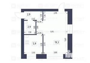 1-к квартира, вторичка, 31м2, 1/2 этаж