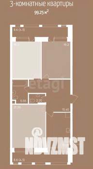 3-к квартира, вторичка, 90м2, 11/21 этаж