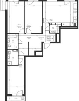 3-к квартира, вторичка, 98м2, 6/24 этаж
