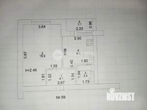 1-к квартира, вторичка, 35м2, 5/5 этаж