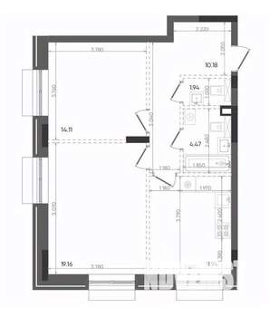 2-к квартира, вторичка, 62м2, 4/14 этаж