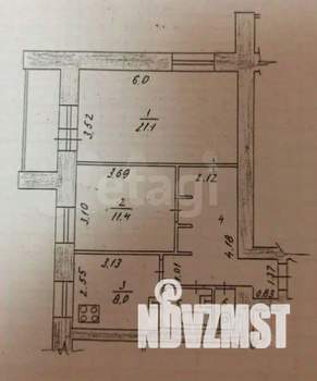 2-к квартира, вторичка, 55м2, 8/14 этаж