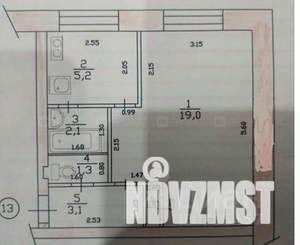 1-к квартира, вторичка, 30м2, 2/5 этаж