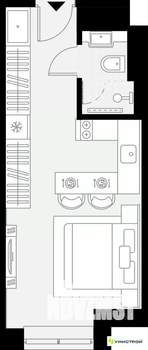 1-к квартира, вторичка, 22м2, 6/27 этаж