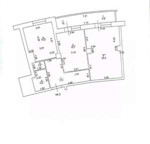 2-к квартира, вторичка, 71м2, 2/22 этаж