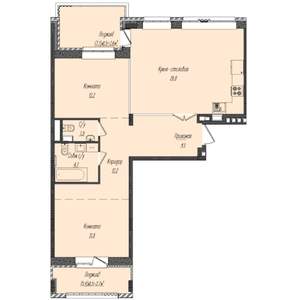 2-к квартира, строящийся дом, 80м2, 3/4 этаж