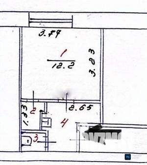 Студия квартира, вторичка, 19м2, 4/5 этаж