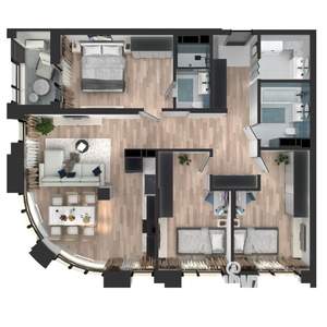 3-к квартира, вторичка, 101м2, 2/23 этаж