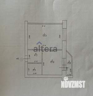 1-к квартира, вторичка, 37м2, 9/9 этаж