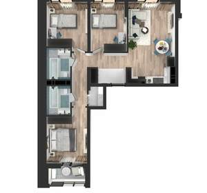 3-к квартира, вторичка, 80м2, 5/23 этаж