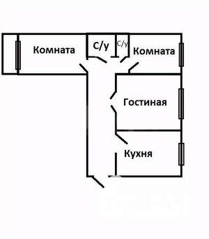 3-к квартира, вторичка, 66м2, 5/10 этаж