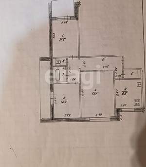 3-к квартира, вторичка, 63м2, 1/9 этаж