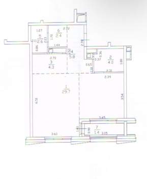 2-к квартира, вторичка, 52м2, 5/20 этаж