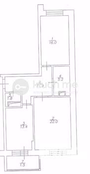 2-к квартира, вторичка, 72м2, 5/15 этаж