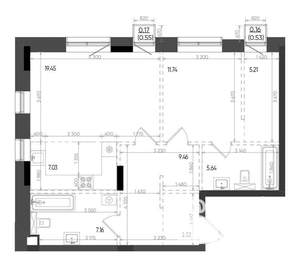 2-к квартира, вторичка, 69м2, 2/6 этаж