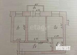 2-к квартира, вторичка, 45м2, 1/5 этаж