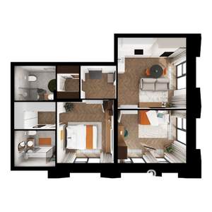 2-к квартира, вторичка, 65м2, 2/15 этаж