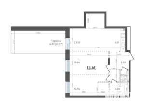 2-к квартира, вторичка, 85м2, 2/4 этаж