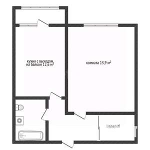 1-к квартира, вторичка, 38м2, 4/24 этаж