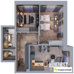 2-к квартира, вторичка, 63м2, 14/21 этаж