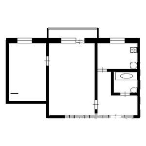 2-к квартира, вторичка, 48м2, 5/5 этаж