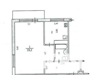 1-к квартира, вторичка, 33м2, 2/5 этаж