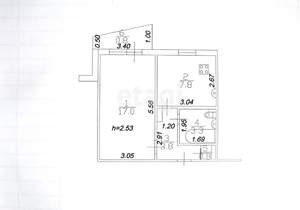 1-к квартира, вторичка, 35м2, 3/9 этаж