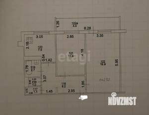2-к квартира, вторичка, 53м2, 1/9 этаж