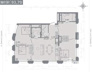 3-к квартира, строящийся дом, 94м2, 24/25 этаж