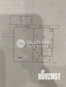 1-к квартира, вторичка, 34м2, 6/9 этаж