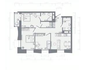 3-к квартира, вторичка, 76м2, 4/23 этаж
