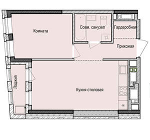 1-к квартира, вторичка, 40м2, 9/23 этаж