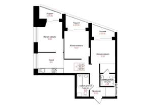 3-к квартира, вторичка, 64м2, 11/25 этаж