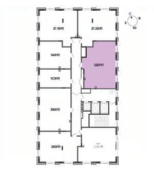 2-к квартира, вторичка, 66м2, 20/22 этаж